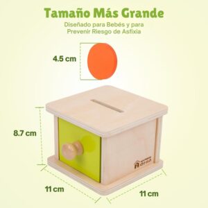Alternative view of Wooden Montessori Object Permanence Box with Colorful Coins