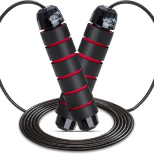 Black and Red Grip Skipping Rope