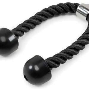 Black Braided Tricep Rope Cable Pulley Attachment