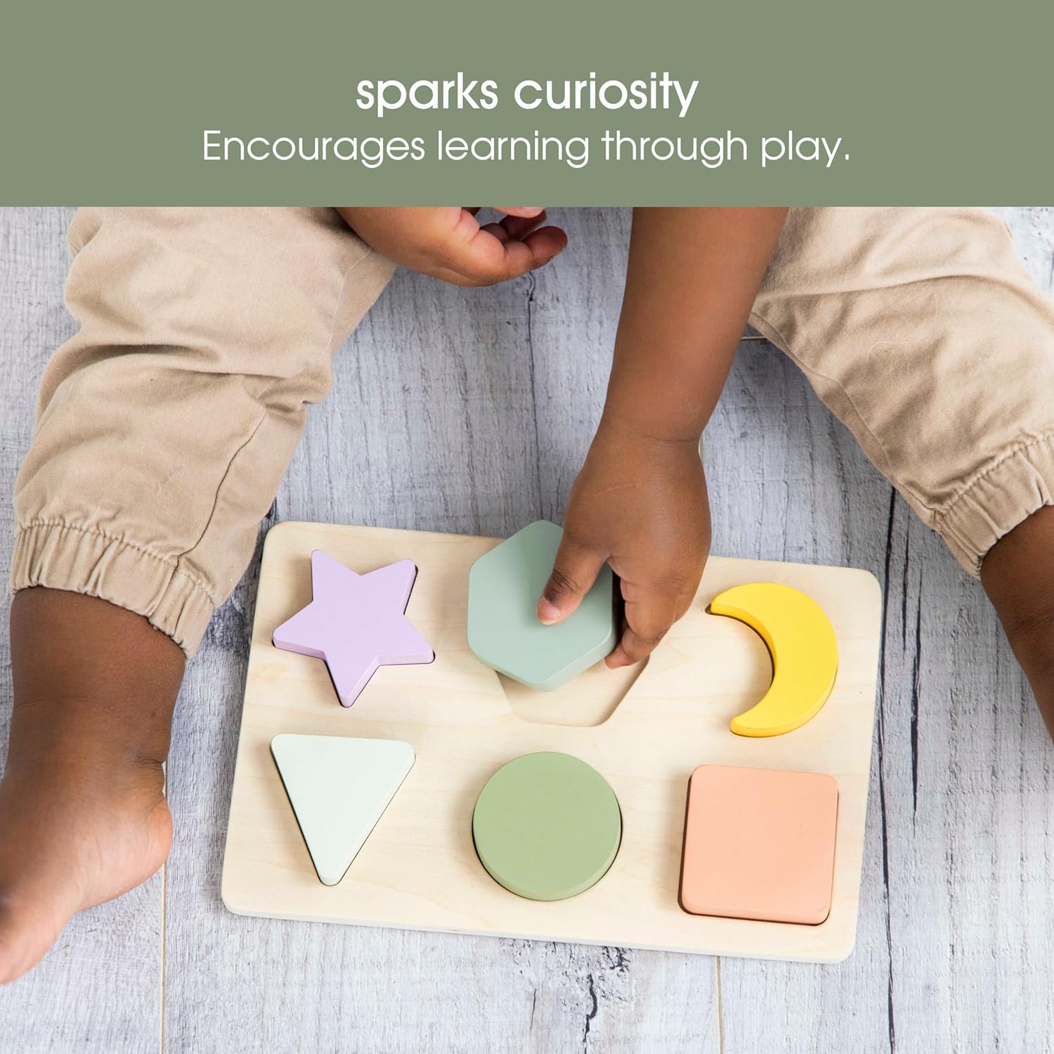 Wooden Montessori Shape Sorting Puzzle Board for Toddlers - Image 6